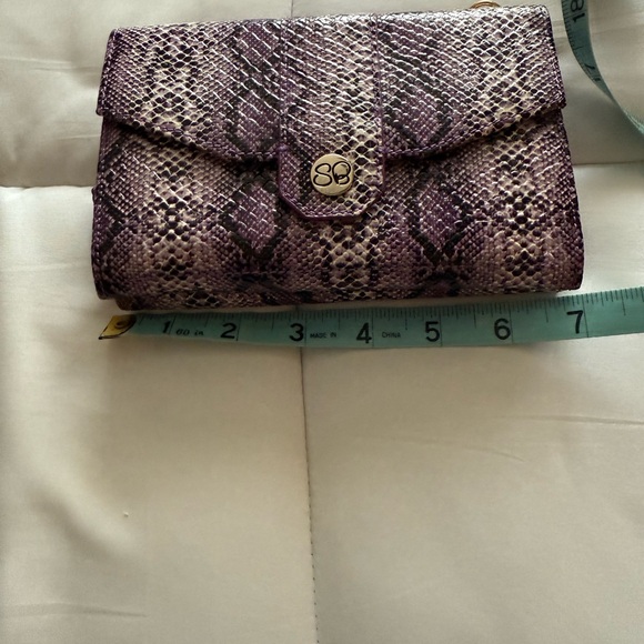 Handbags - Purple faux snakeskin wallet/clutch by Samantha Brown